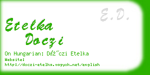 etelka doczi business card